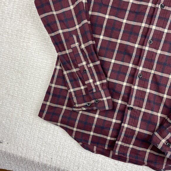 Fjallraven Men's Casual Button Down Shirt - Red and Blue Plaid - Picture 6 of 16